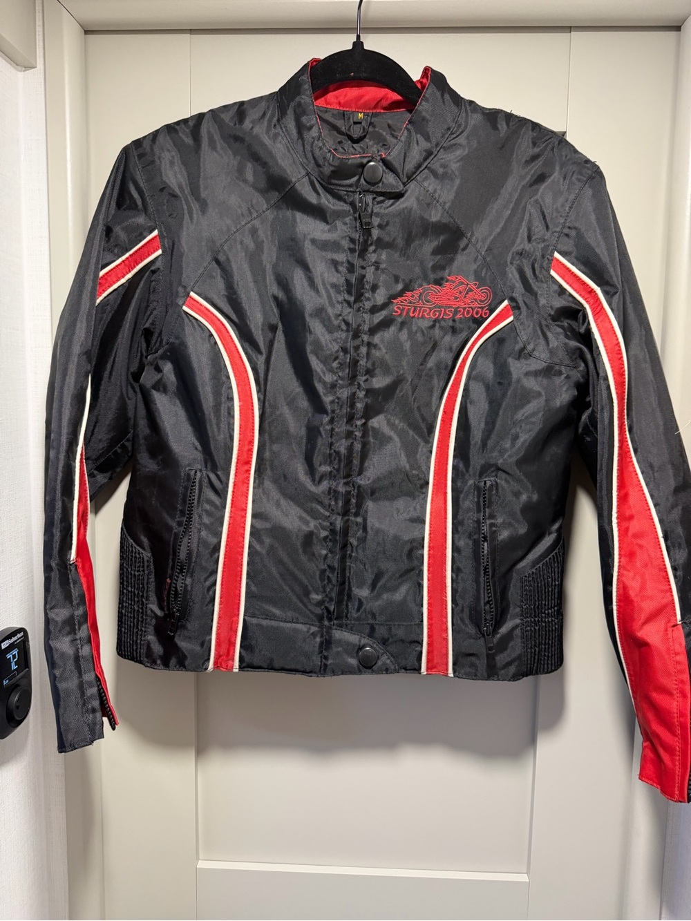 Hot leathers Sturgis 2006 Women's Black & Red Motorcycle Jacket